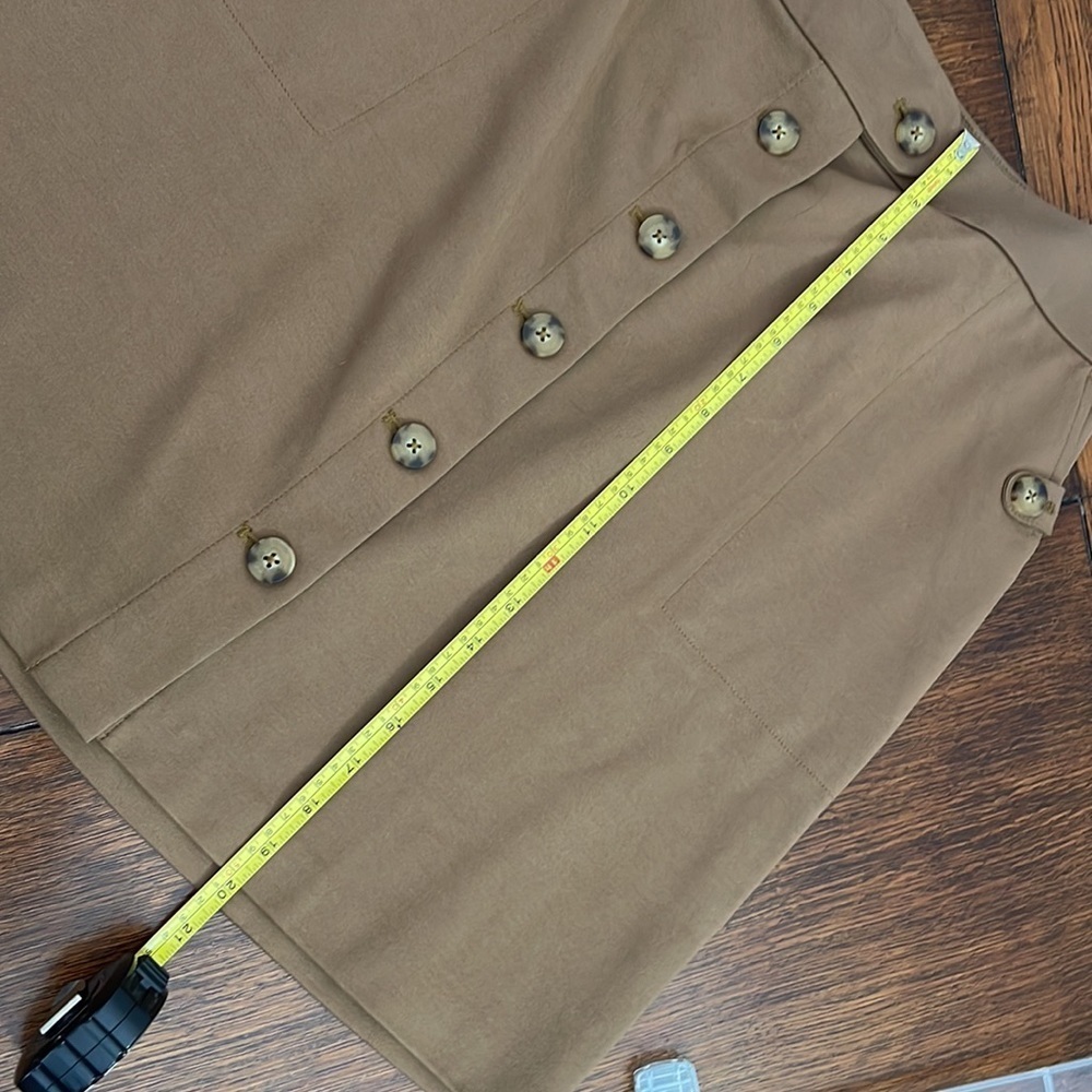 J. Jill Brown Button-Front Pencil Skirt - Picture 5 of 7